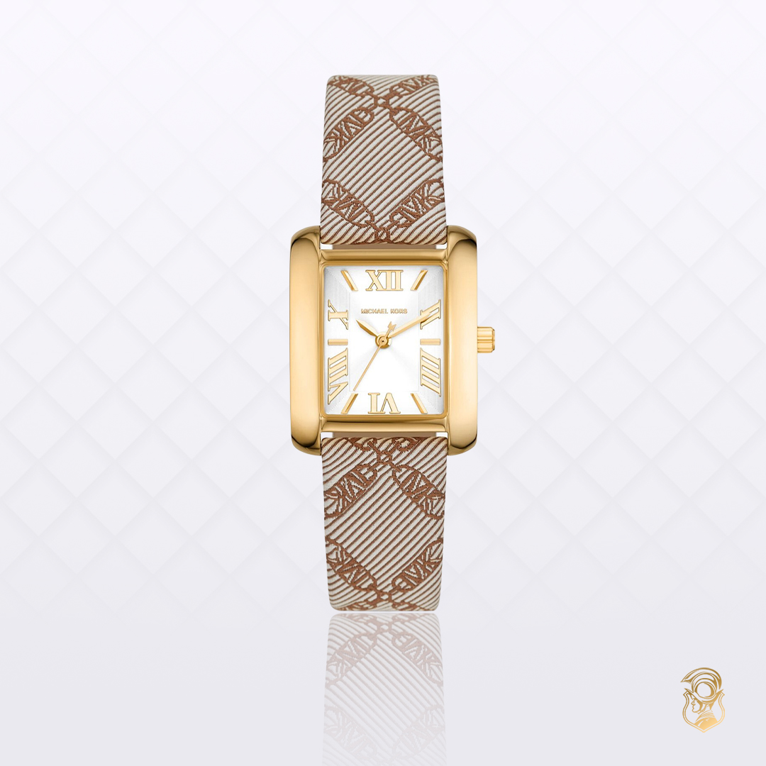 MSP: 102779 Michael Kors Emery Empire Logo Jacquard Watch 27mm 4,910,000