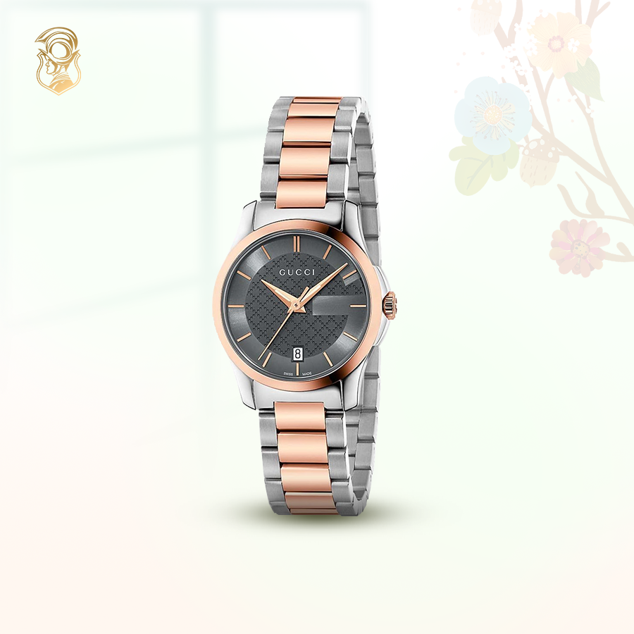 GUCCI G-TIMELESS GREY DIAL LADIES WATCH 27MM
