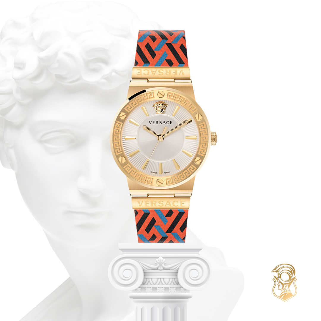 MSP: 97403 Versace Greca Logo Monogram Watch 38mm 34,220,000