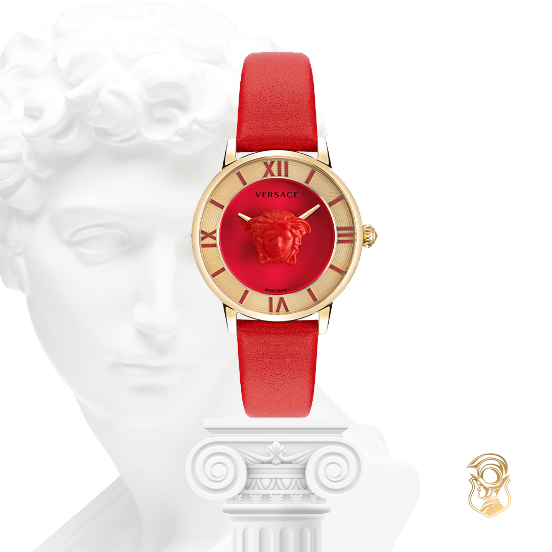 MSP: 97728 Versace La Medusa Leather Watch 38mm 36,540,000