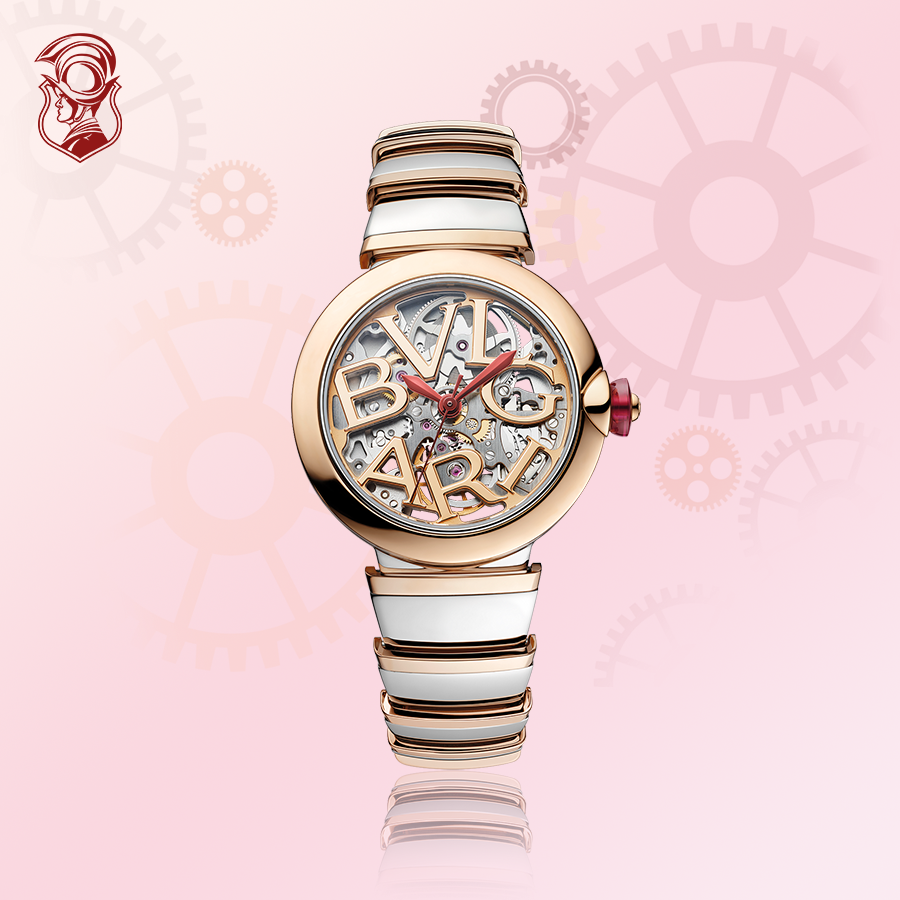 dong ho nu automatic BVLGari Lvcea 102878 Skeleton Dial Ladies Watch 33m