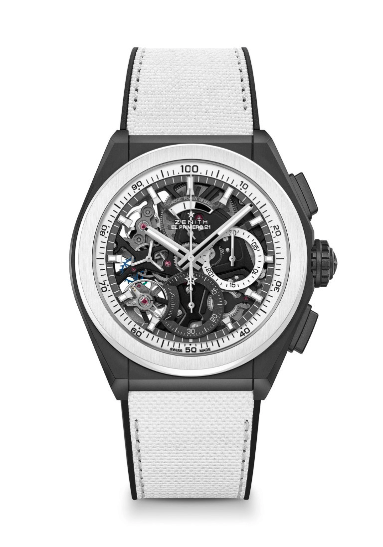 đồng hồ nam chronograph Zenith Defy 21 trắng đen 