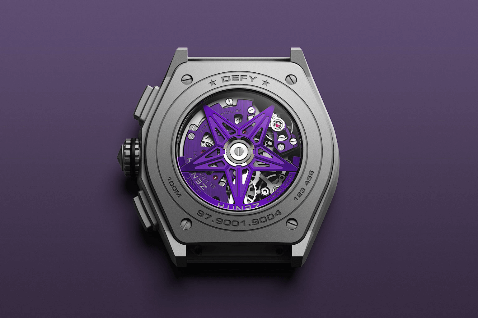 vỏ và mặt lưng đồng hồ zenith defy 21 ultraviolet