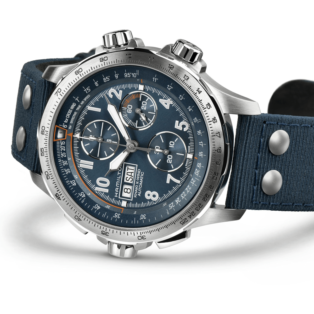 đồng hồ hàng không hamilton khaki aviation x-wind chronograph mới 