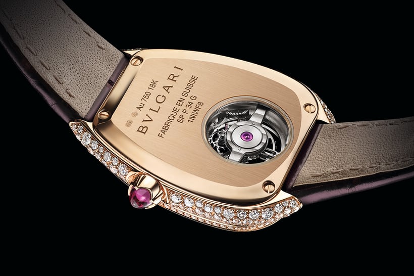 mặt lưng đồng hồ kim cương Bvlgari Serpenti Seduttori